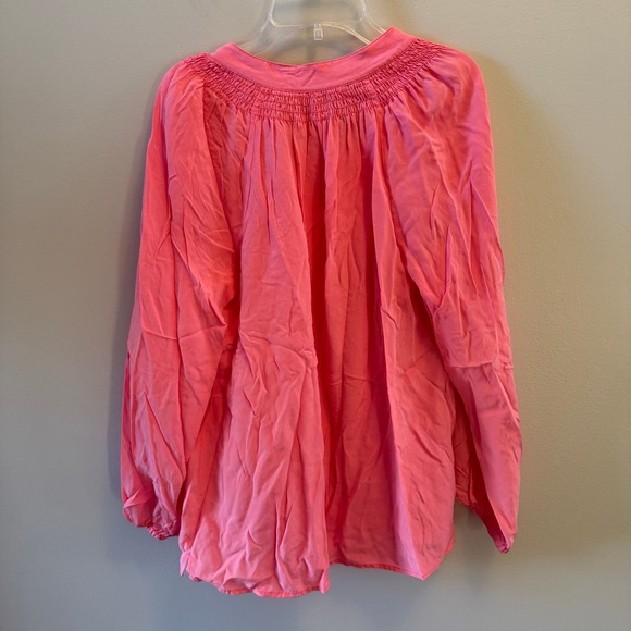 Lilly Pulitzer Elsa 100% Silk Long Sleeve Blouse – Vibrant Pink – Size Small - Picture 4 of 4